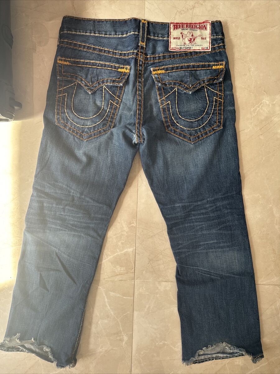 TRUE RELIGION Billy Super T. Style Stitch. Men's 34/30 Jeans TRUE RELIGION Billy Super T. Style Stitch. Men's 34/30 Jeans