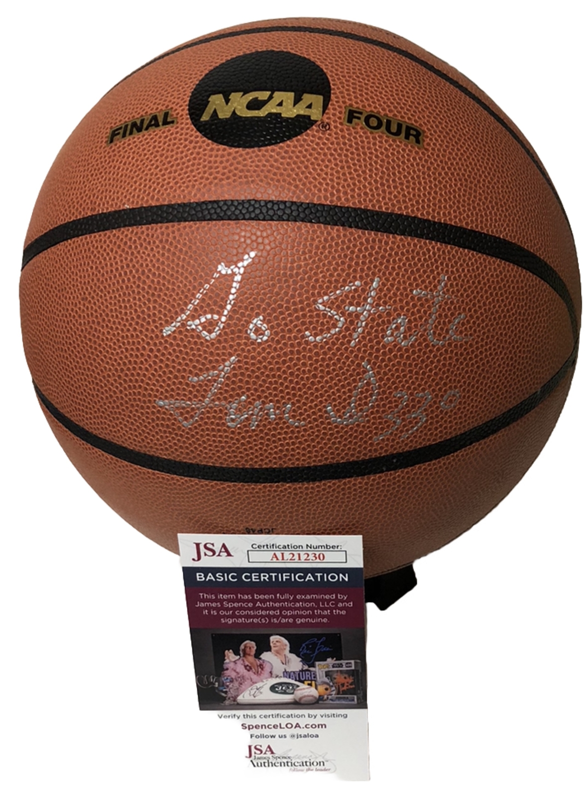 TOM IZZO MICHIGAN STATE SPARTANS SIGNED AUTOGRAPHED NCAA BASKETBALL JSA 