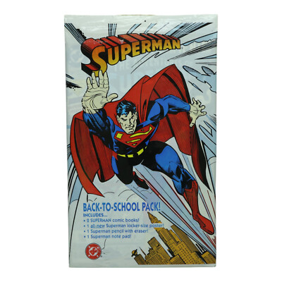 DC | Superman Back-to-School Pack Sealed | 2 Comics + Poster + Pencil + Pad |New