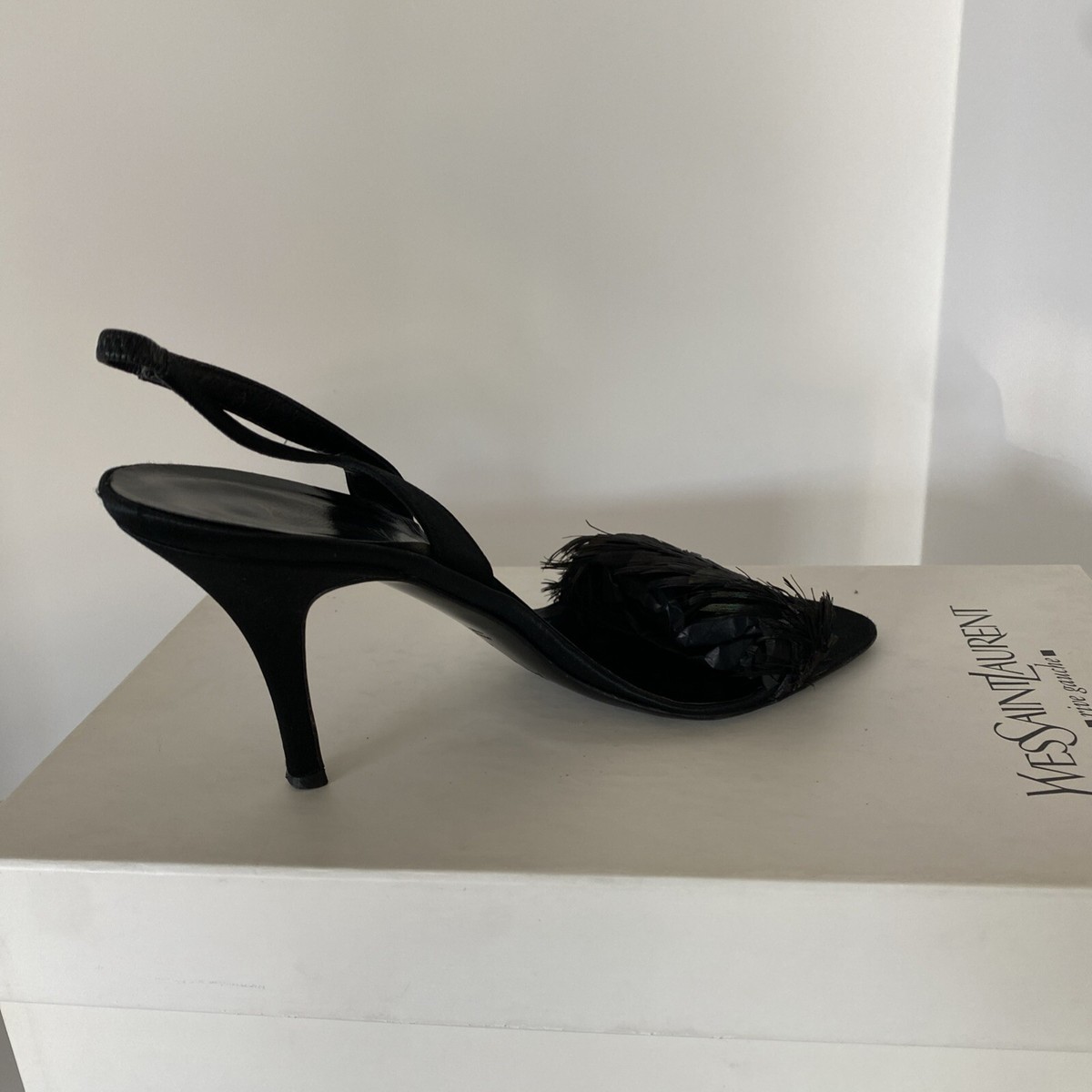 Leather Sandals Saint Laurent Talitha Feather Yves Saint Laurent