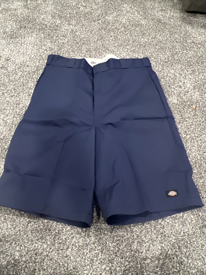 New Dickies Twill Work Shorts Blue Loose Fit Size Mens 40 Inseam 13