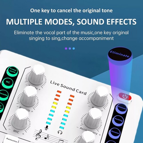 For Live Steaming For Podcasts M8 Sound Card Body Multi-scenario Compatibility - Picture 8 of 13