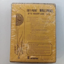 Vtg Rug Crafters Meadow Lark EF-721 Wall Panel 8x41" Burlap Pattern Tuft Point