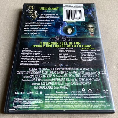 The Haunted Mansion (DVD, 2003 WS) W/ Insert Guide Disney Eddie