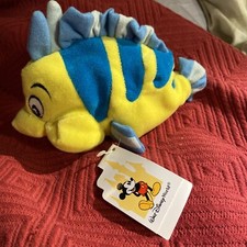 The Disney Mini Bean Bag FLOUNDER Little Mermaid Plush New With Tags
