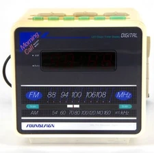 SoundDesign CUBE Clock Radio Full Function AM FM Alarm Snooze Digital Vintage