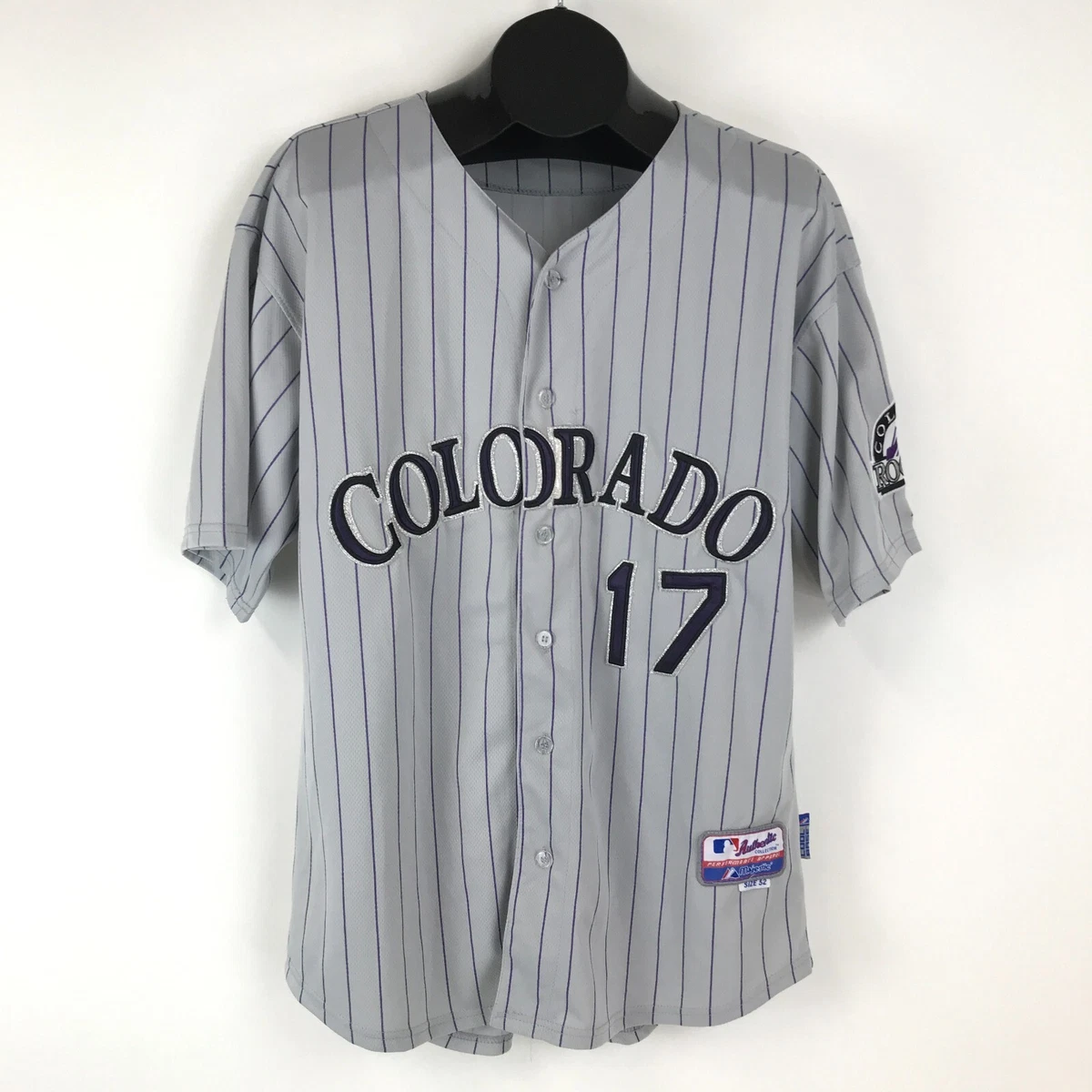 Men's Majestic Gray Colorado Rockies Team Official Jersey