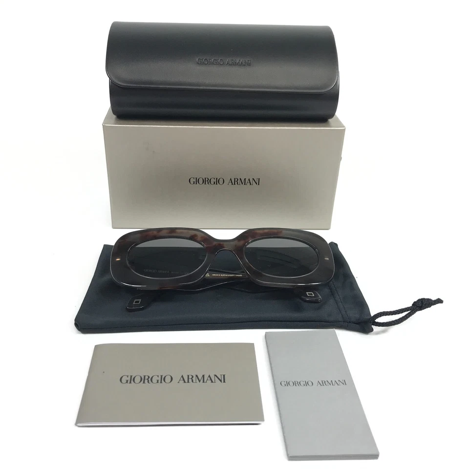 Giorgio Armani Sunglasses AR8182 5976/B1 Tortoise Oval Frames with Gray Lenses - Image 2 of 4