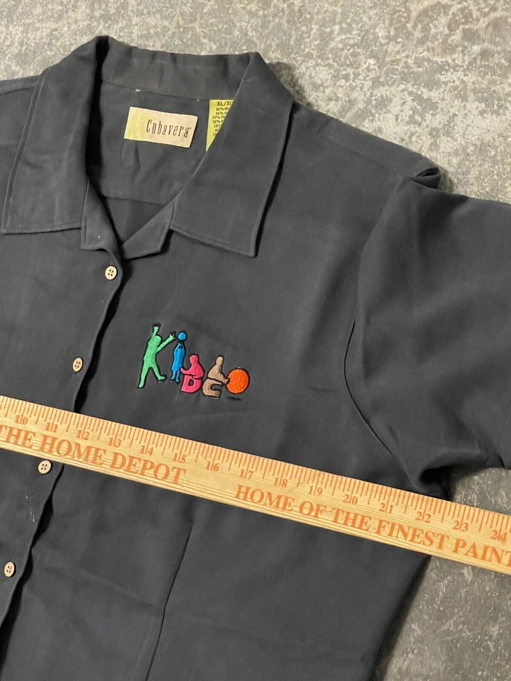 Camisa para mujer Cubavera Kidco abotonada manga corta adulto talla X-grande Foto 3 de 4