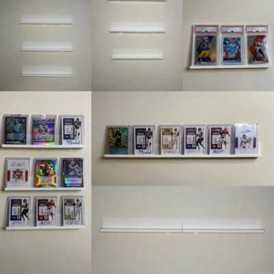 4Pack Wall Mounted Shelf - Trading & Collectable Cards - 25cm Trading Card Shelf - Image 1 of 4