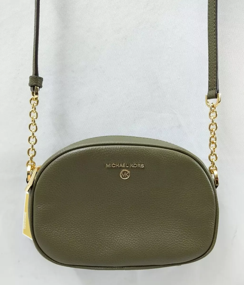 MICHAEL Michael Kors Jet Set Small Leather Crossbody Bag in Green