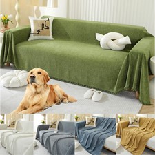 Chenille Sofa Covers Mat Solid Sofa Back Towel Blanket Pets Dog Cat Couch Covers