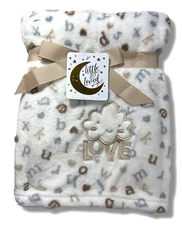 BLANKET PLUSH - LITTLE & LOVED GIRLS 243 - LOVE UNISEX - BABY TODDLER CRIB BED