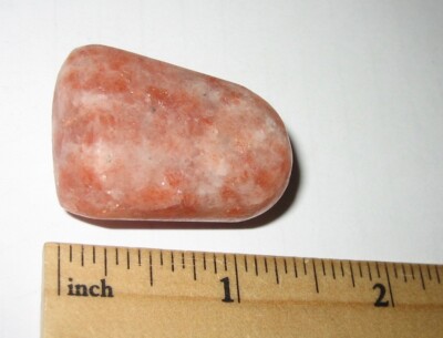 1.3'' TUMBLED POLISHED SUNSTONE NATURAL STONE MINERAL FROM INDIA ~ 23.8grams *8