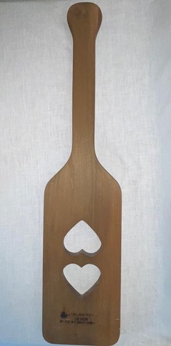 Longaberger Wood Butter Paddle, 28", Double Heart (W.C. Mock Family) - Picture 2 of 7