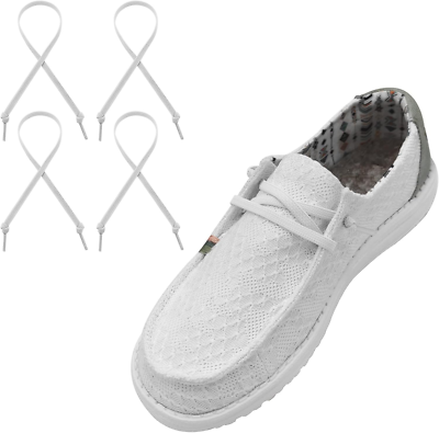 2 Pairs Elastic Flat Shoe Laces Replacement Laces for Hey Dude, Flat  Shoelaces,S | eBay
