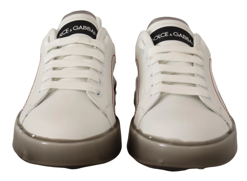 Baskets DOLCE & GABBANA chaussures en cuir blanc logo femme Portofino EU36 / ... - Photo 4/4