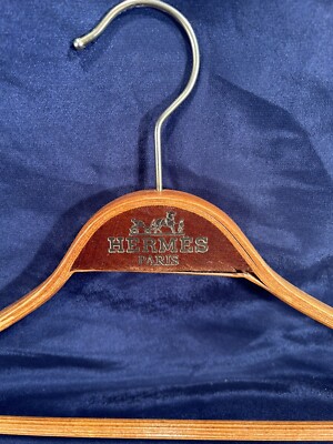Hermes Paris Vintage Wooden Logo Hanger with Hooks | eBay