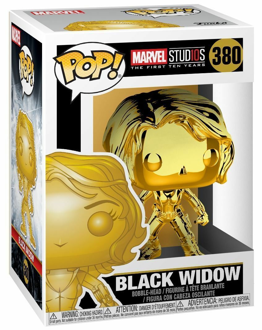Black Widow Gold Chrome The First Ten Years POP! Marvel #380 Figur