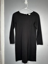 J. Crew  STRETCH Ponte Knit Dress Long Sleeve Black Size XS Bodycon Mini