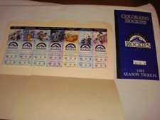 Colorado Rockies 1993 Opening Day Homestand SEASON TICKET STRIP Ultra-Rare L@@k