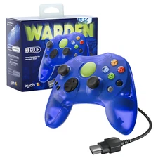XYAB WARDEN Wired Controller for Microsoft Original Xbox - S Blue Translucent