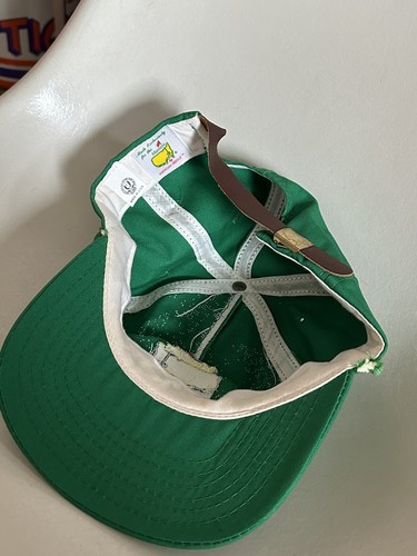 Vintage 80s American Needle Masters Green Leatherback Hat Made In Usa - Picture 6 of 8