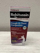 Childrens Robitussin Cough Chest Congestion DM, Medicine for Kids 4fl.oz. 118ml