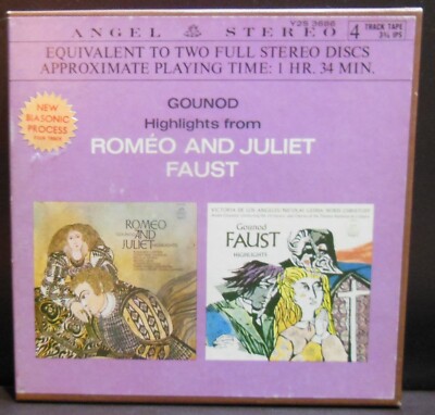 Gounod Highlights from Romeo & Juliet/Faust 4 Track 3 3/4 IPS Reel ~ Leader Tape