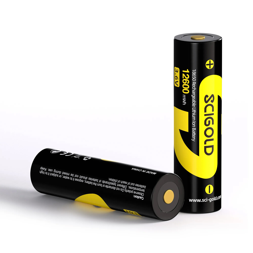 3500mAh 12600mWh Scigold Rechargeable 3.6V Batteries