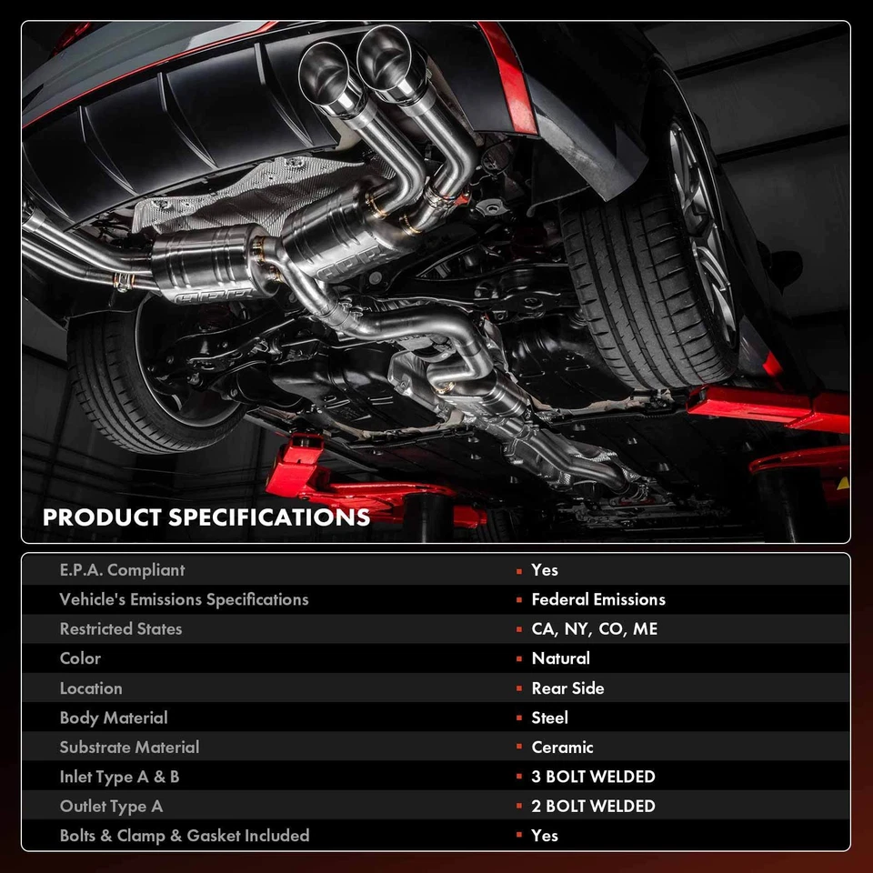 Convertidor catalítico lateral trasero para Chevy Colorado 2015-2016 GMC Canyon V6 3,6 L Foto 3 de 4