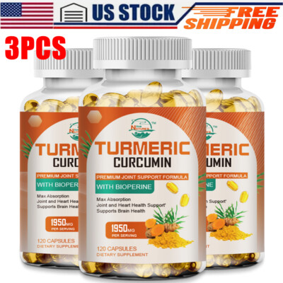 360 Turmeric Curcumin Capsule 95% Highest Potency Black Pepper Ginger Extract