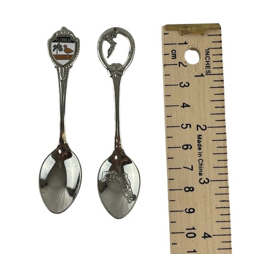 Lote de 2 cucharas de recuerdo vintage del estado de Florida coleccionables - Imagen 5 de 5