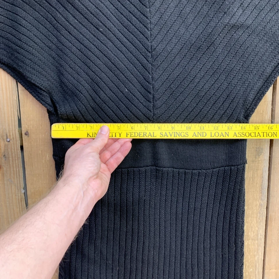 Kenneth Cole New York Long Cardigan Sweater Womens Size S Black Button - Image 4 of 4