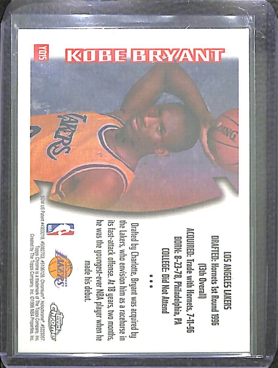 その他 1996 Topps Chrome Youthquake Kobe 1996 TOPPS CHROME YOUTHQUAKE #YQ15 KOBE BRYANT PSA 8 | eBay