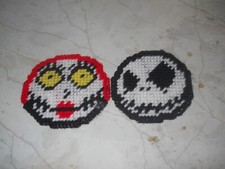 HANDMADE PLASTIC CANVAS HALLOWEEN MAGNETS SET OF 2