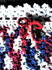  NEW BABY BLANKET, HAND CROCHETED