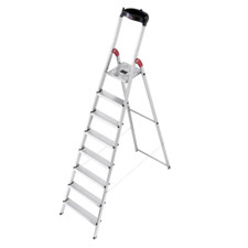 Hailo scala in alluminio L60 a 8 gradini altezza a forbice 233 cm uso domestico