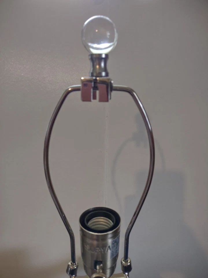 Lámpara de mesa Surya Darby vidrio madera a la deriva Foto 3 de 4