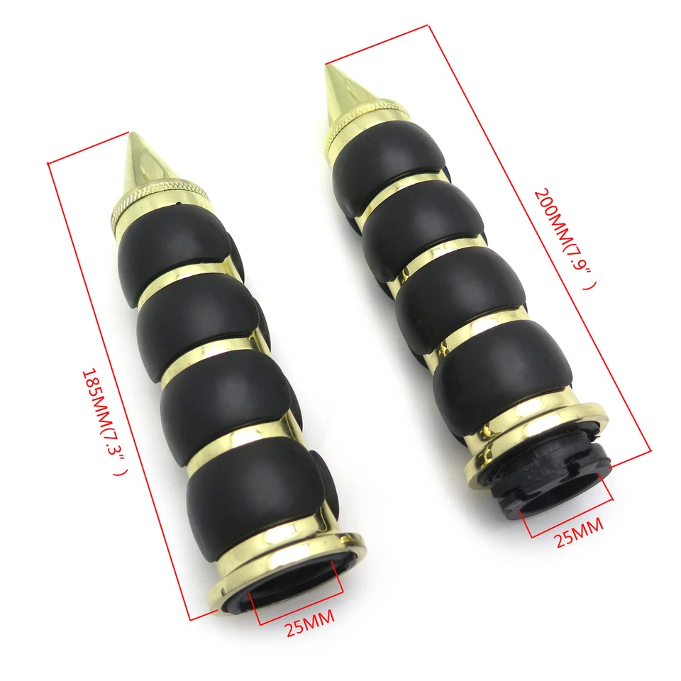Empuñaduras de manillar HTTMT para motocicleta de 1" aptas para Harley V-Rod Night Street V varilla dorada Foto 2 de 4
