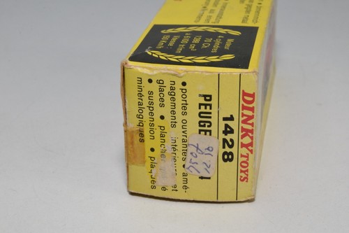 B69 1:43 ORIGINAL EMPTY BOX DINKY TOYS 1428 PEUGEOT 304 EXC. COND. - Picture 2 of 8