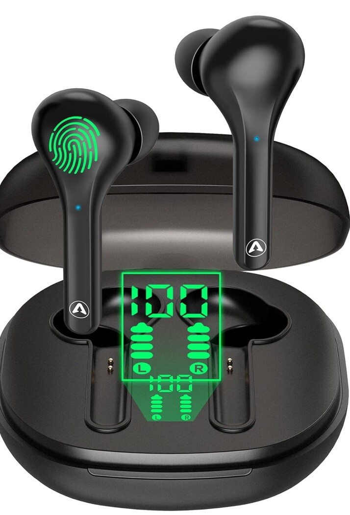 Wireless Bluetooth Earbuds with LED Display & Wireless Charging Case-image