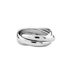 Interlocked Band Rings, Three Piece, Silver Band Rings, Unisex Rings, Minimalist