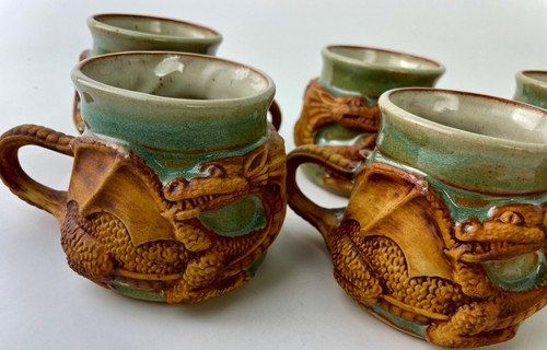Stonebridge Dragons Mugs Handmade Pottery England 6 - Picture 3 of 10