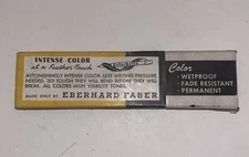 Vintage Eberhard Faber Colorbrite Draftsmen's Lead Holder Leads Box Yellow READ