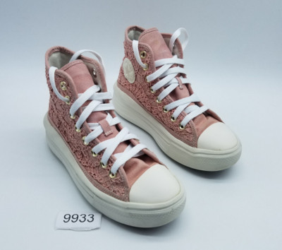 Converse CTAS Move Platform High Daisy Cord Women's Size 5.5 Sneakers Rust Pink