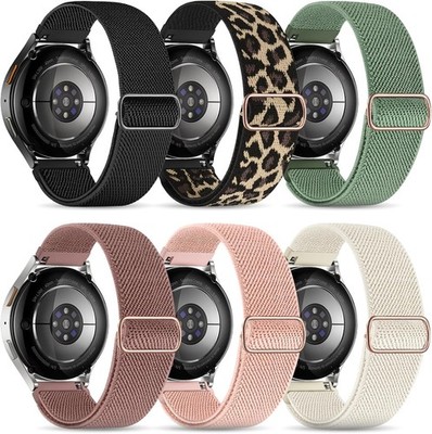 6 Pack 20mm Nylon Sport Strap Compatible with Galaxy Watch 7 40mm 44mm