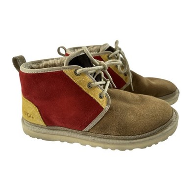 UGG Neumel Mashup Boots Men Sz 10 Brown Red Suede Chukka Ankle KC Chiefs