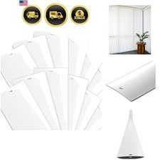 White Vertical Replacement Blinds Slats Sliding Door Window Patio 12 Pack