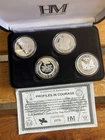SILVER 4 OUNCES PROOF HONORING MILITARY PURE SILVER  Way Under Melt Price.
